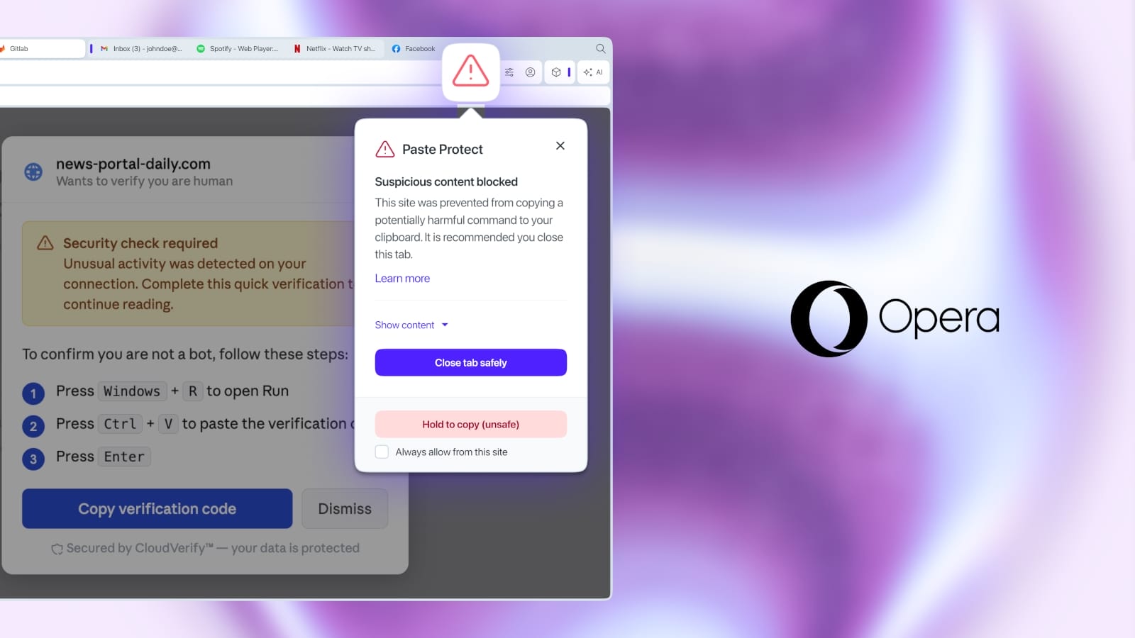 opera-rolls-out-paste-protect-feature-to-fight-clickfix-attacks opera-rolls-out-paste-protect-feature-to-fight-clickfix-attacks